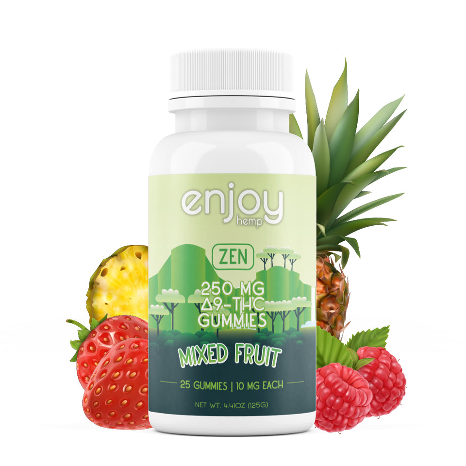 Hemp Co. 250 mg Zen Delta 9 THC Gummies - 10 mg each All-natural