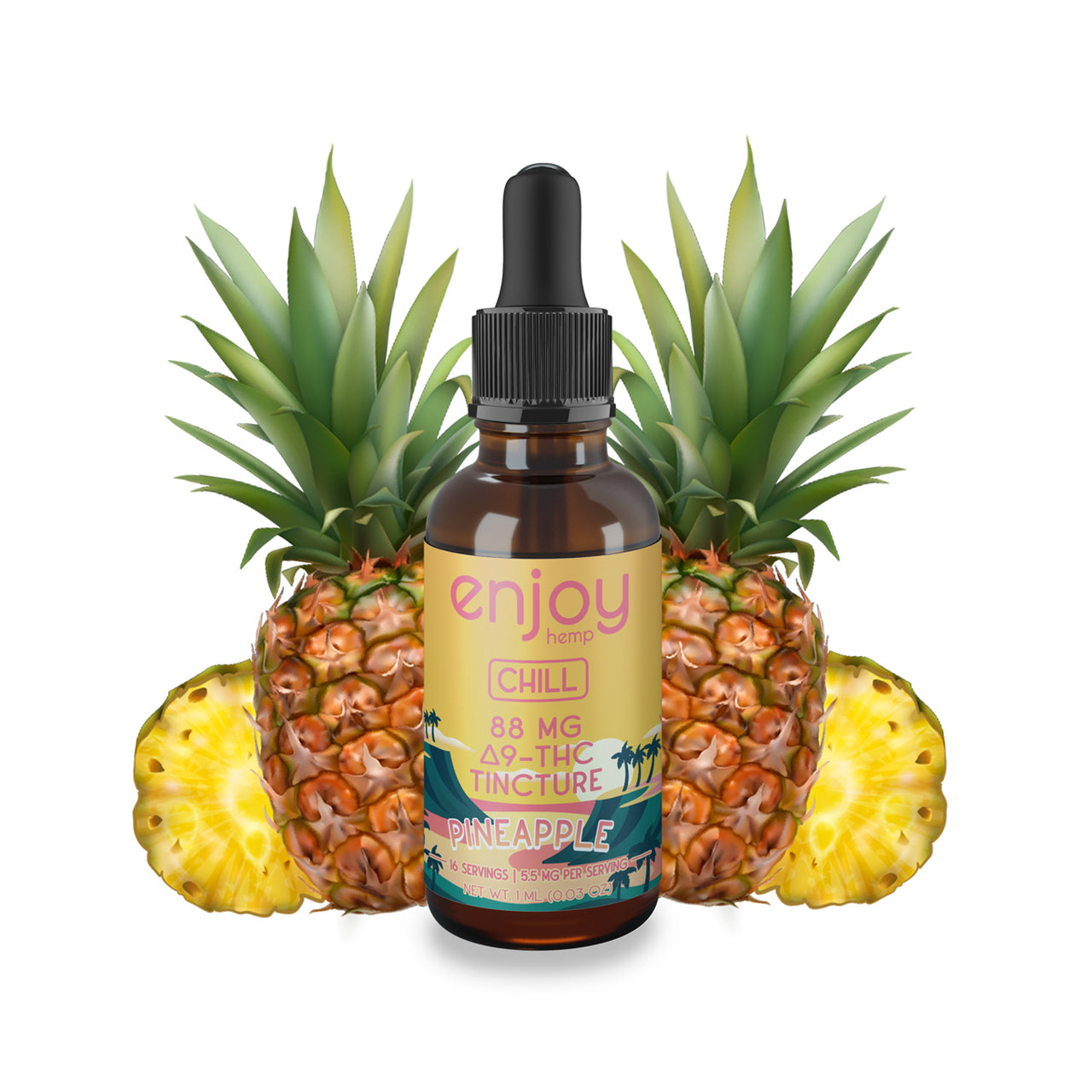 CHILL DELTA 9 Pineapple Tincture - 88 MG DELTA 9 THC